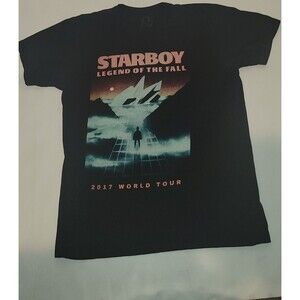 XO The Weeknd Starboy Legend of The Fall World Tour 2017 T-Shirt Black Size M B1